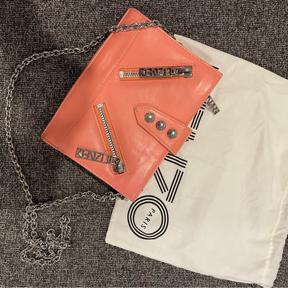 Kenzo crossbody bag in coral